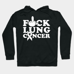 F*ck Lung Cancer White Ribbon Gift Hoodie